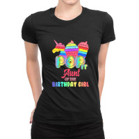 Pop It Aunt Of The Birthday Girl Fidget Kids Family Matching T Shirt Ladies Fitted T-shirt | Artistshot