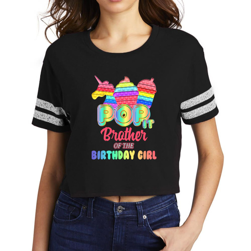 Pop It Brother Of The Birthday Girl Fidget Family Matching T Shirt Scorecard Crop Tee by Kevin_VandenBerge | Artistshot