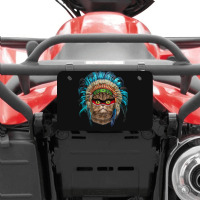 Fluffy Persian Cat Wearing Native American Indian Headdress Atv License Plate | Artistshot