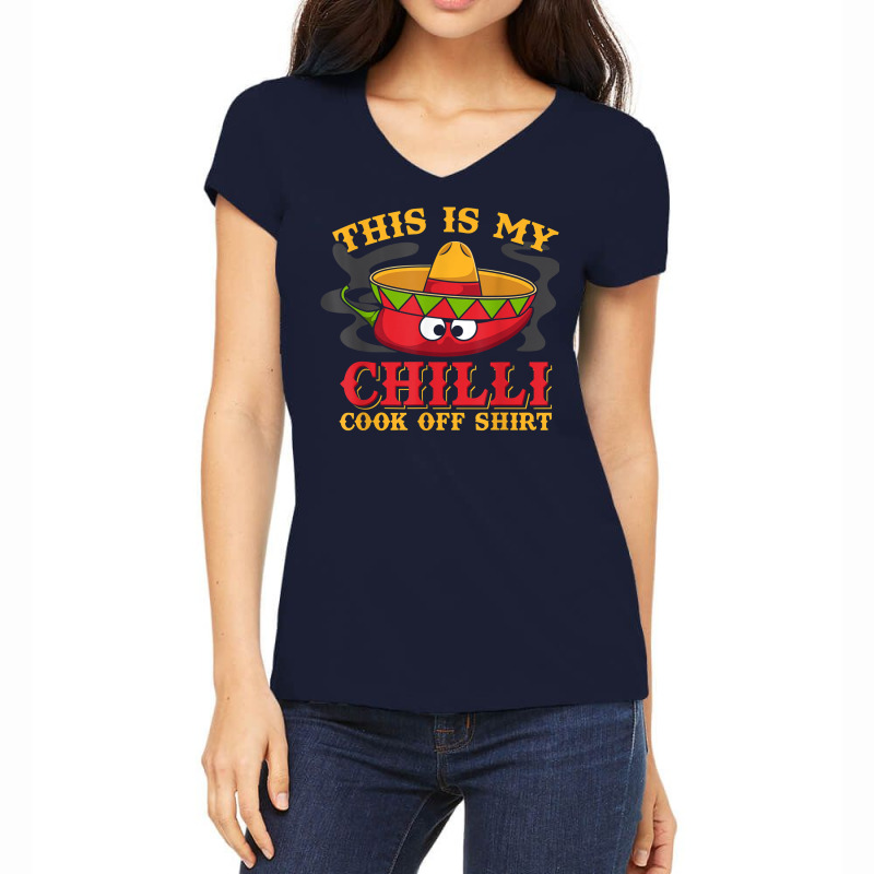 Chili Cook Off Gifts   Chili Cook Off, Chili Cook Off T Shirt Women's V-Neck T-Shirt by ruffelbzk | Artistshot