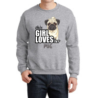 This Girl Loves-her Pug Crewneck Sweatshirt | Artistshot