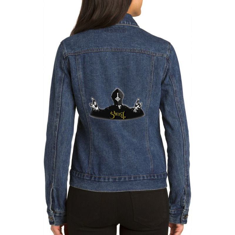 Ghost Ladies Denim Jacket by juwitesepos | Artistshot