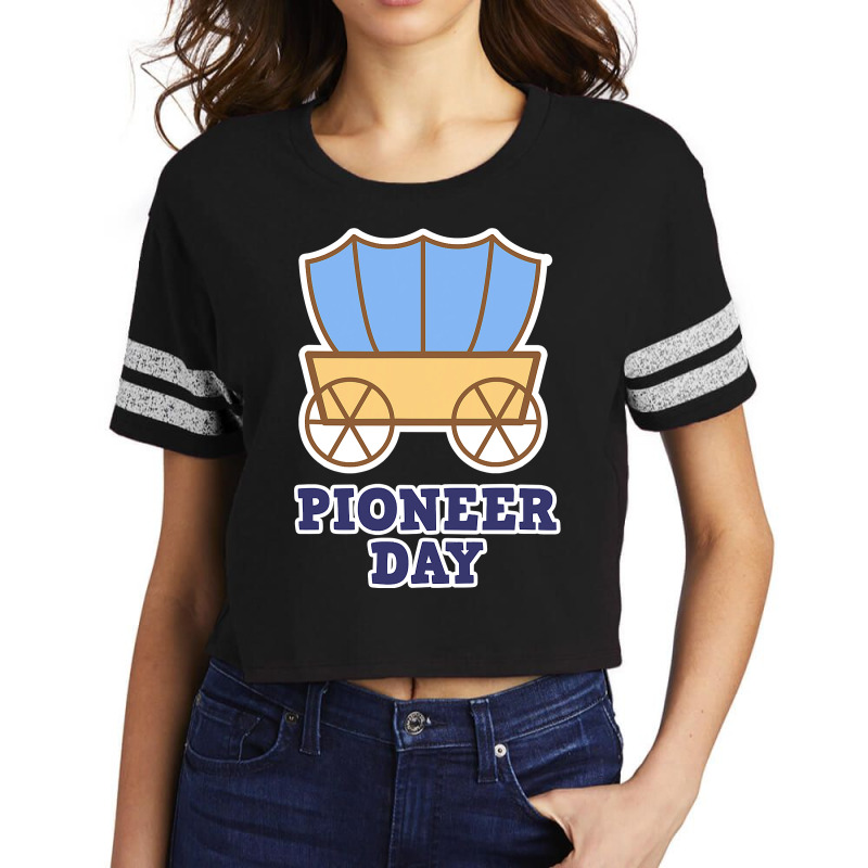 Funny Patriotism Pioneer Day America Utah Wagon Women Men T Shirt Scorecard Crop Tee by ChristineWeber89 | Artistshot