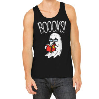 Boooks Ghost Librarian Reading Book Funny Halloween Costume Tank Top | Artistshot