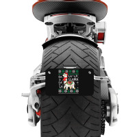 Fa La La Llama Christmas Santa Hat Lights Ugly Sweater 136 Motorcycle License Plate | Artistshot