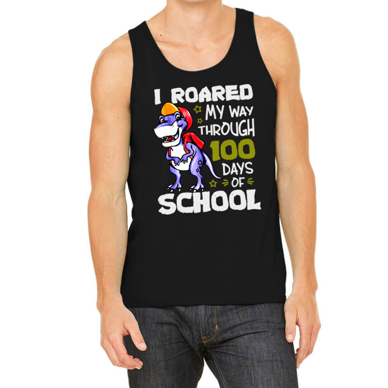 T Rex Roaring Into 100 Days Of School Tank Top | Artistshot