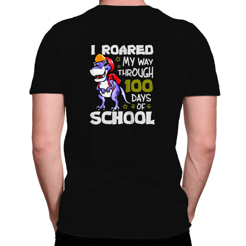 T Rex Roaring Into 100 Days Of School All Over Men's T-shirt | Artistshot