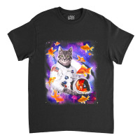 Cat Astronaut In Cosmic Space Funny Shirts For Weird People T Shirt Classic T-shirt | Artistshot