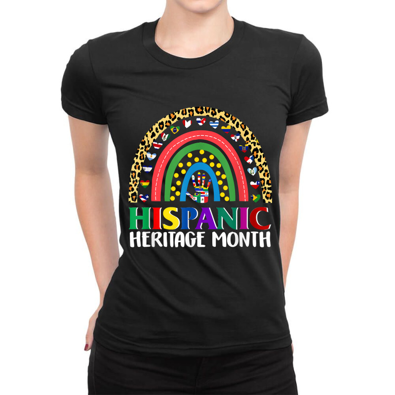 Gift National Hispanic Heritage Month Flags Hispanic Pride Belize For Ladies Fitted T-Shirt by ChristineWeber89 | Artistshot