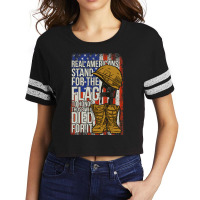 Americans Stand For The Flag To Hornor Those Who Died For It 141 Scorecard Crop Tee | Artistshot