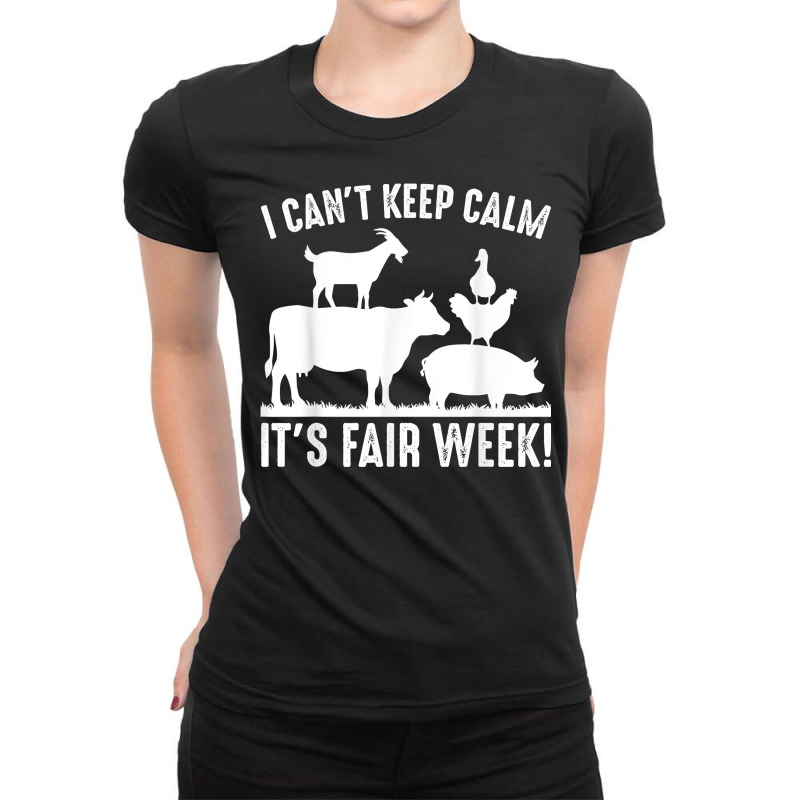 Fun State And County Fair Show   Farm Animal Showing Quote T Shirt Ladies Fitted T-Shirt by graftmshindeatw | Artistshot