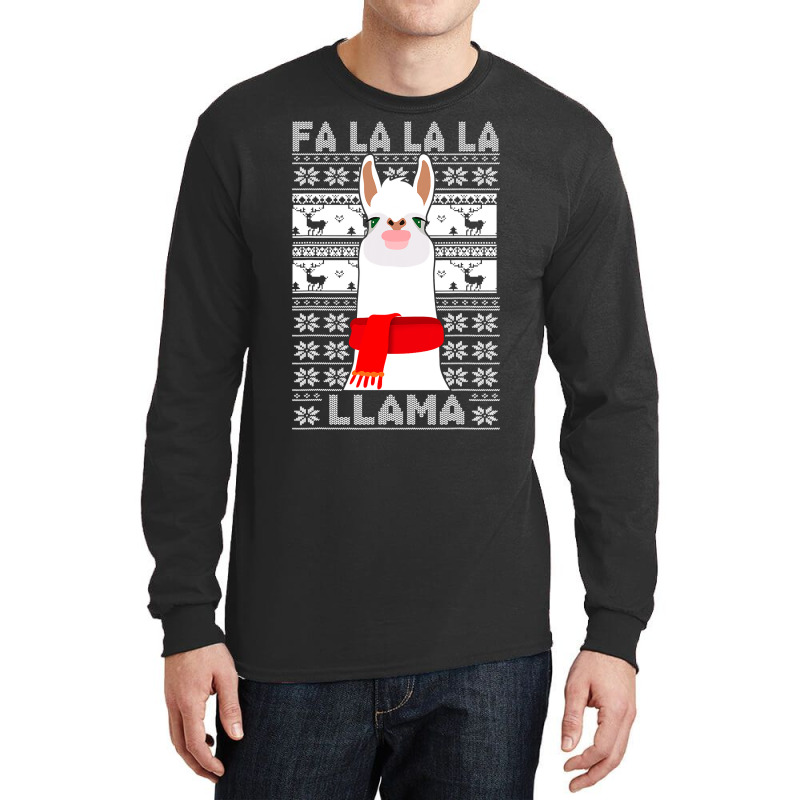 Fa La La Llama Christmas Pajama Alphaca Xmas Decorations 56 Long Sleeve Shirts | Artistshot