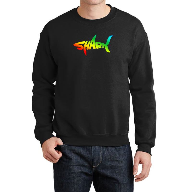Shark  Typography Crewneck Sweatshirt | Artistshot