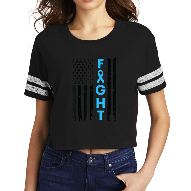 Fight Diabetes Awareness American Flag Distressed T Shirt Scorecard Crop Tee by Maria_Jezierski | Artistshot