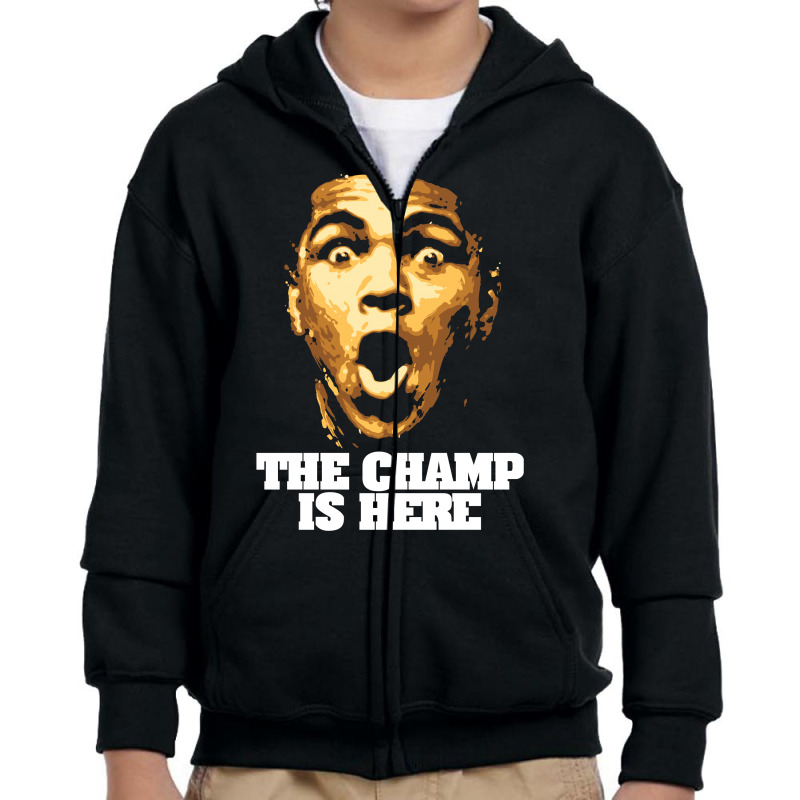 The Champ Is Here Youth Zipper Hoodie by parashiel | Artistshot