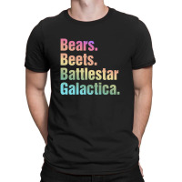 Bears Beets Battlestar Galactica Pastel Text T-shirt | Artistshot