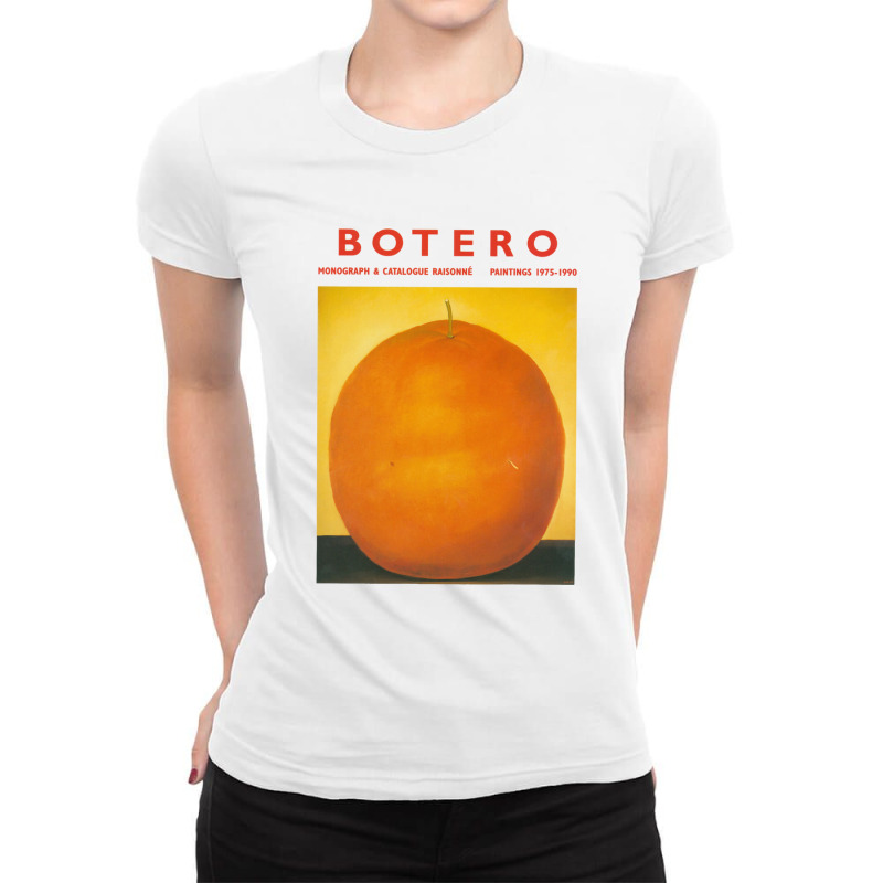 Fernando Botero Orange Ladies Fitted T-shirt | Artistshot