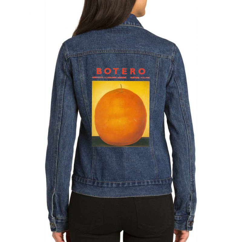 Fernando Botero Orange Ladies Denim Jacket | Artistshot