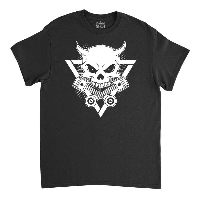 Skull Piston Funny Classic T-shirt by suryama | Artistshot