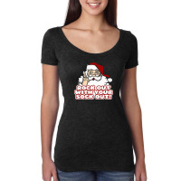 Rock Out With Your Sock Out Funny Christmas Santa Claus Women's Triblend Scoop T-shirt | Artistshot