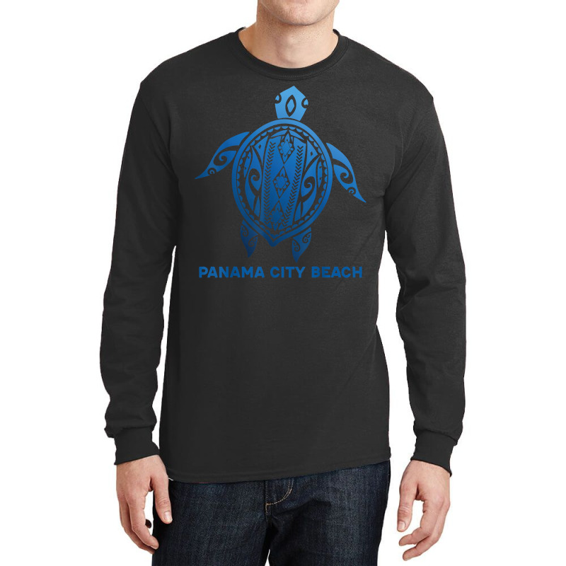 Panama City Beach Fl Tribal Tattoo Blue Sea Turtle Souvenirs T Shirt Long Sleeve Shirts by ovarddmjipsonmfg | Artistshot