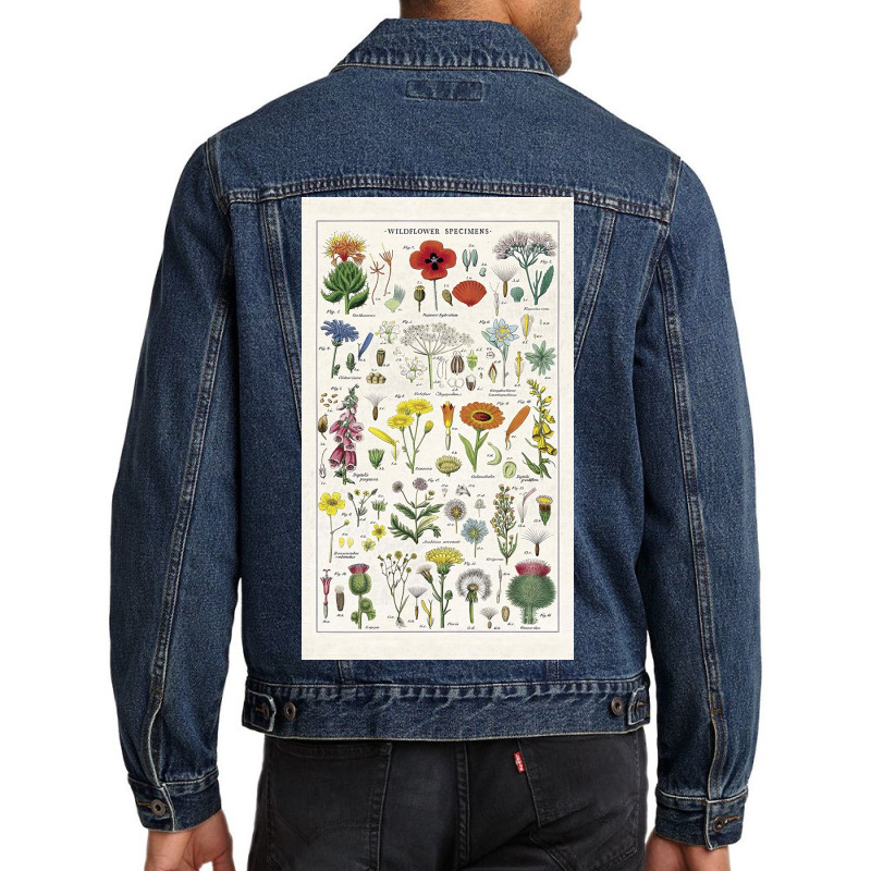 Flower Market Fwild  Tea Towel Cav Men Denim Jacket by Cheryl J McSwain | Artistshot