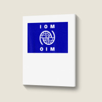 International Organization For Migration (iom) Flag T Shirt Portrait Canvas Print | Artistshot