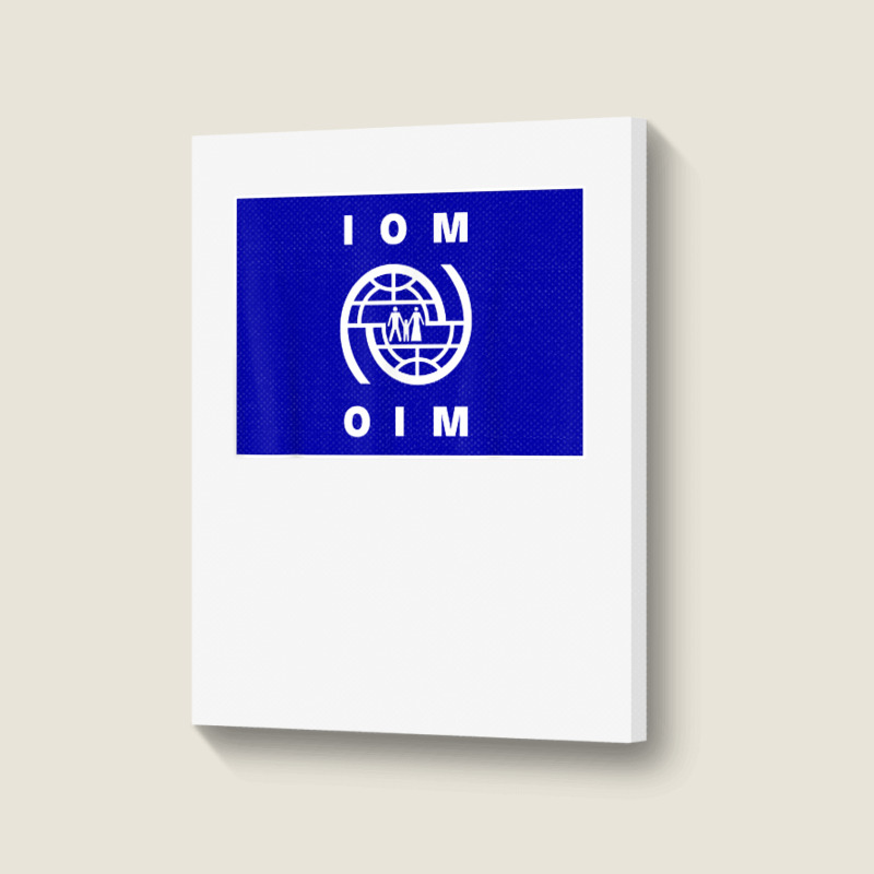 International Organization For Migration (iom) Flag T Shirt Portrait Canvas Print | Artistshot