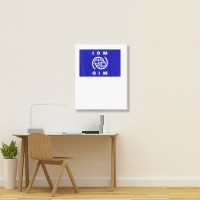 International Organization For Migration (iom) Flag T Shirt Portrait Canvas Print | Artistshot