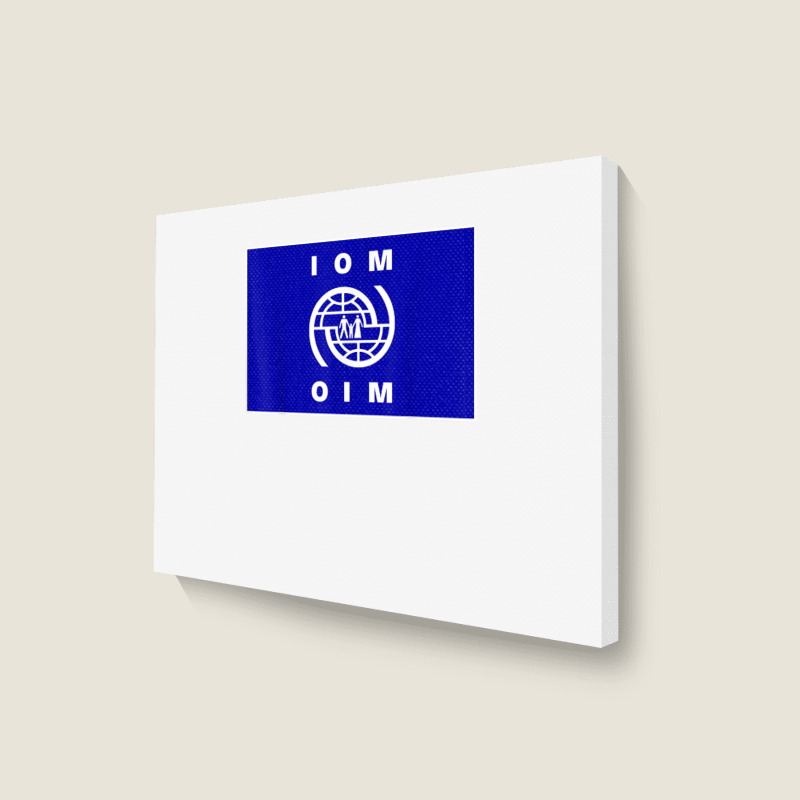 International Organization For Migration (iom) Flag T Shirt Landscape Canvas Print | Artistshot