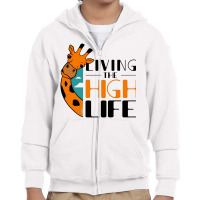 Livin The High Life Youth Zipper Hoodie | Artistshot