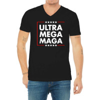 Ultra Mega Maga Trump Liberal Supporter Republican Family Tank Top V-neck Tee | Artistshot