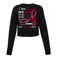 I Wear Burgundy For Sickle Cell Anemia Awareness T Shirt Cropped Sweater | Artistshot