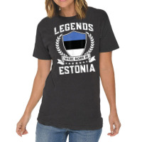 Vintage Design Estonian Flag Legends Were Born In Estonia T Shirt Vintage T-shirt | Artistshot