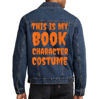 This Is My Book Character Costume Funny Halloween Book Lover T Shirt Men Denim Jacket | Artistshot