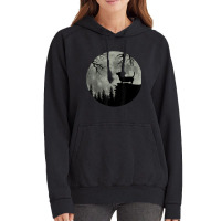 Baset Hound And Moon Halloween Spooky Dog Vintage Hoodie | Artistshot