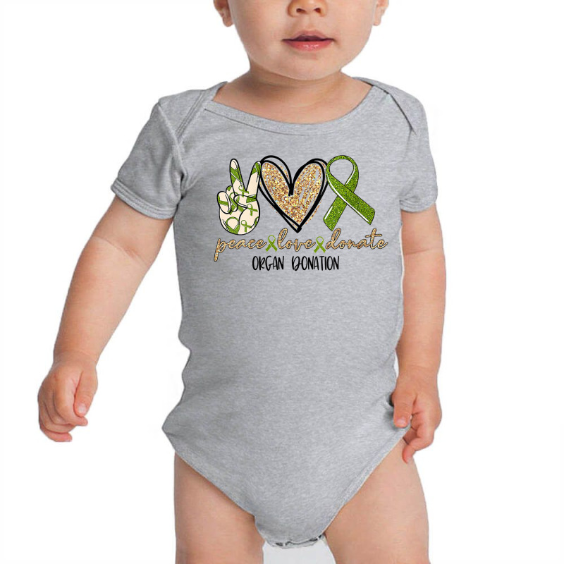 Womens Organ Donation Peace, Love, Donate, Give Someone Life Donate V Baby Bodysuit by cheesebroughbrensen | Artistshot