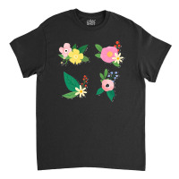 Colorful Floral Sticker Collection Classic T-shirt | Artistshot