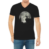 Boxer Dog And Moon Halloween V-neck Tee | Artistshot