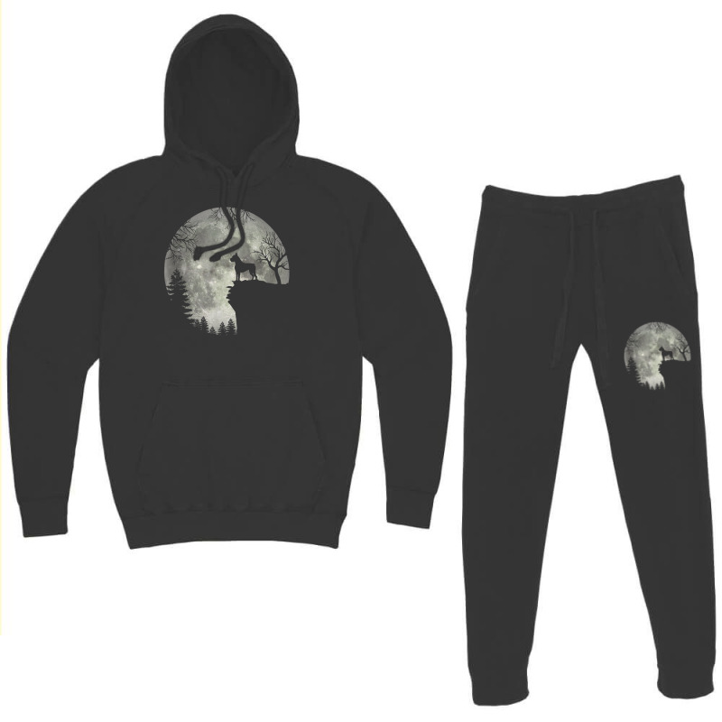 Boxer Dog And Moon Halloween Hoodie & Jogger Set | Artistshot