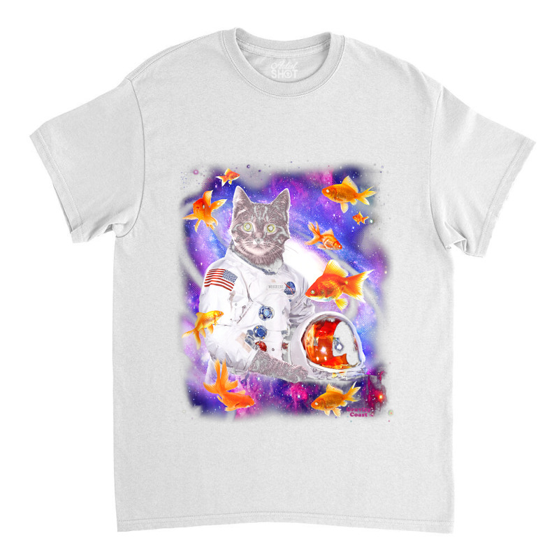 Cat Astronaut In Cosmic Space Funny Shirts For Weird People T Shirt Classic T-shirt by RoyalStore | Artistshot