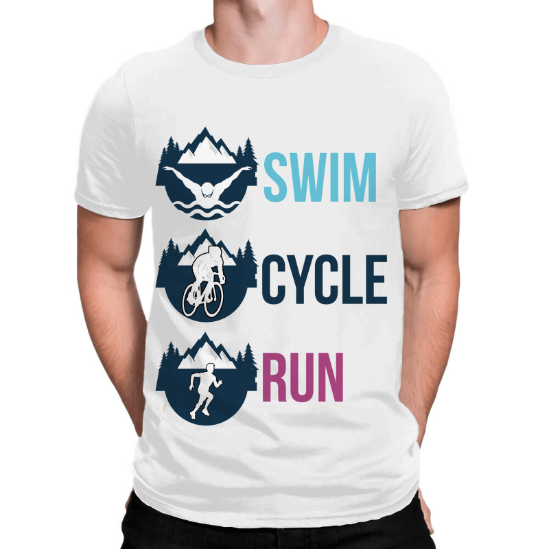 Swim Cycle Run All Over Men's T-shirt | Artistshot