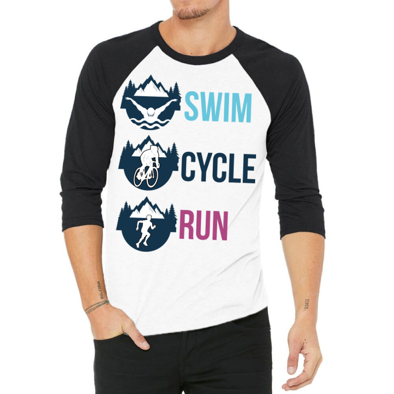 Swim Cycle Run 3/4 Sleeve Shirt | Artistshot