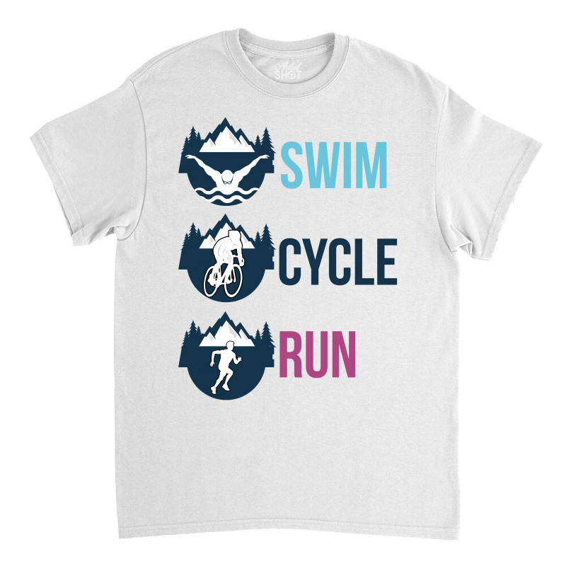 Swim Cycle Run Classic T-shirt | Artistshot