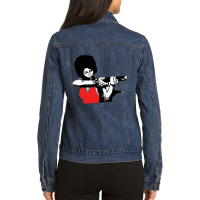 Vintage Retro Macabre Funny Gift Ladies Denim Jacket | Artistshot