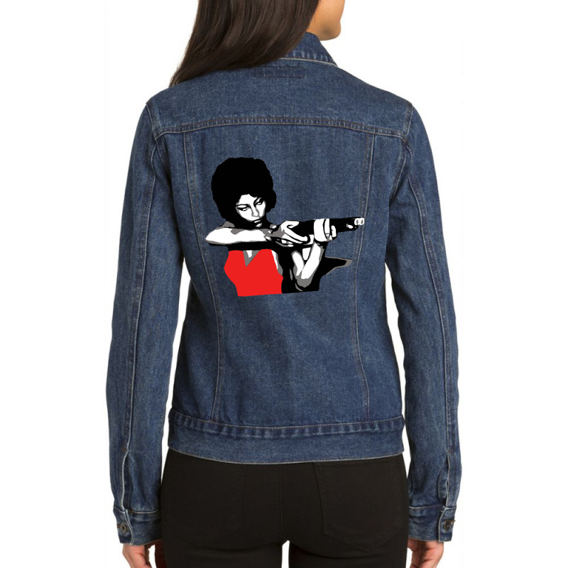 Vintage Retro Macabre Funny Gift Ladies Denim Jacket by ArtistKoen | Artistshot