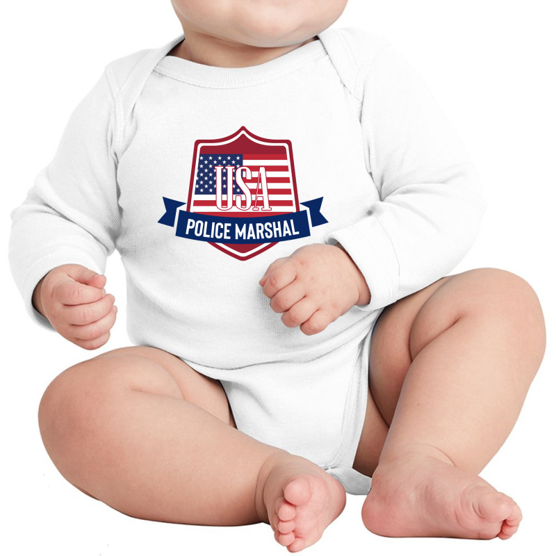 Usa Police Marshal Long Sleeve Baby Bodysuit by sourav93agt | Artistshot