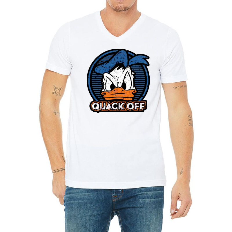 Quack Off V-neck Tee | Artistshot