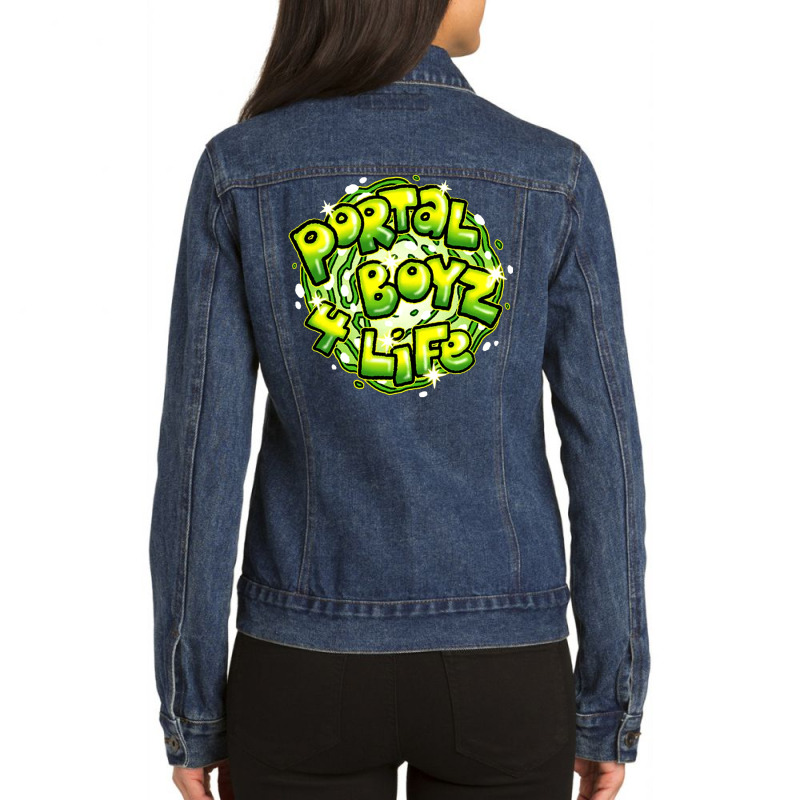 Portal Boyz 4 Life Ladies Denim Jacket by Mbeler | Artistshot