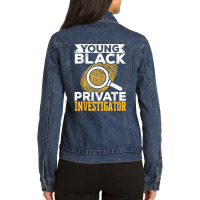 Secret Spy Private Eye Crimescene Investigator Yound T Shirt Ladies Denim Jacket | Artistshot